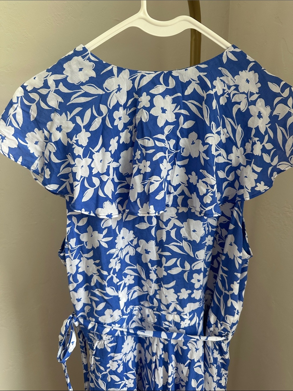 Draper James Blue and White Floral Wrap Dress - Picture 13 of 16